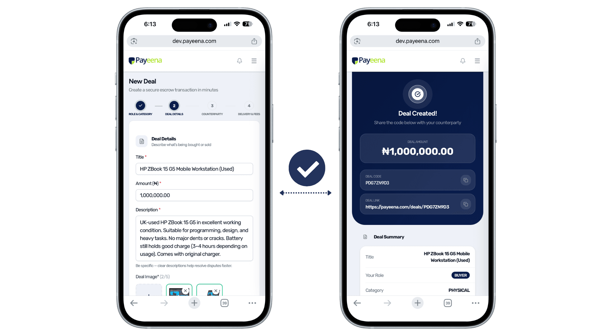 Create a deal and share